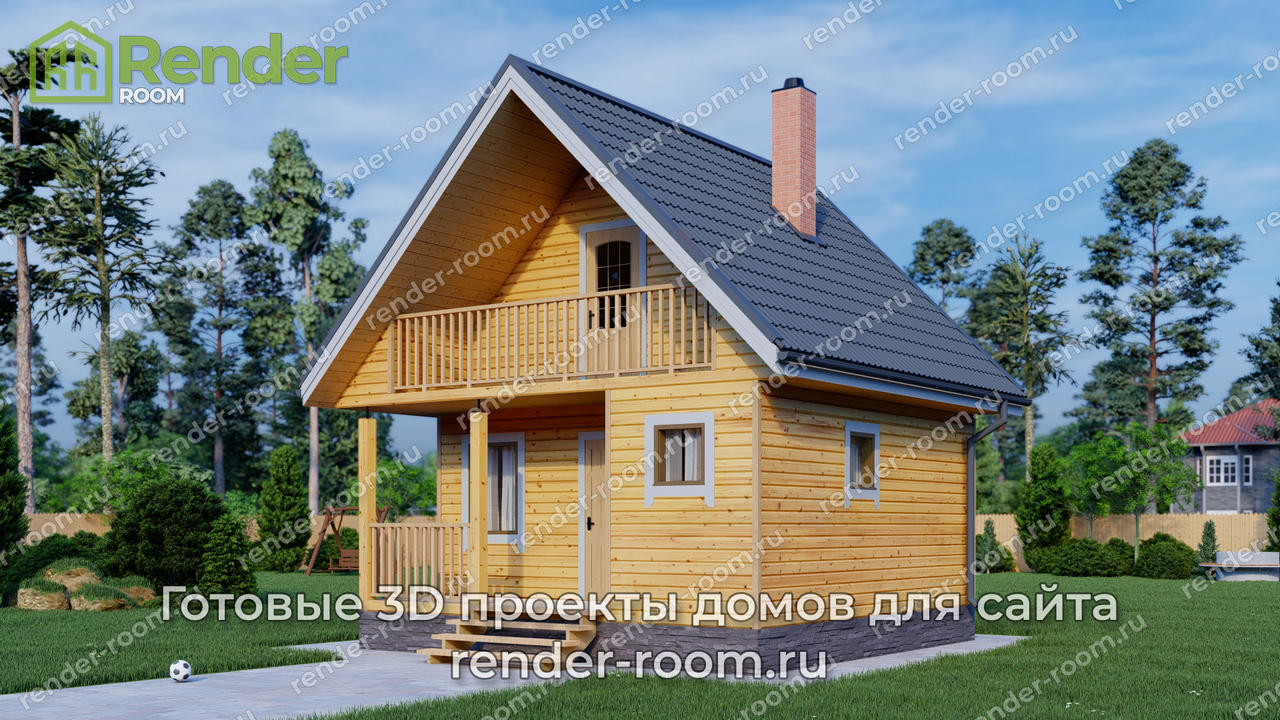 Проект бани из бруса Б-2.