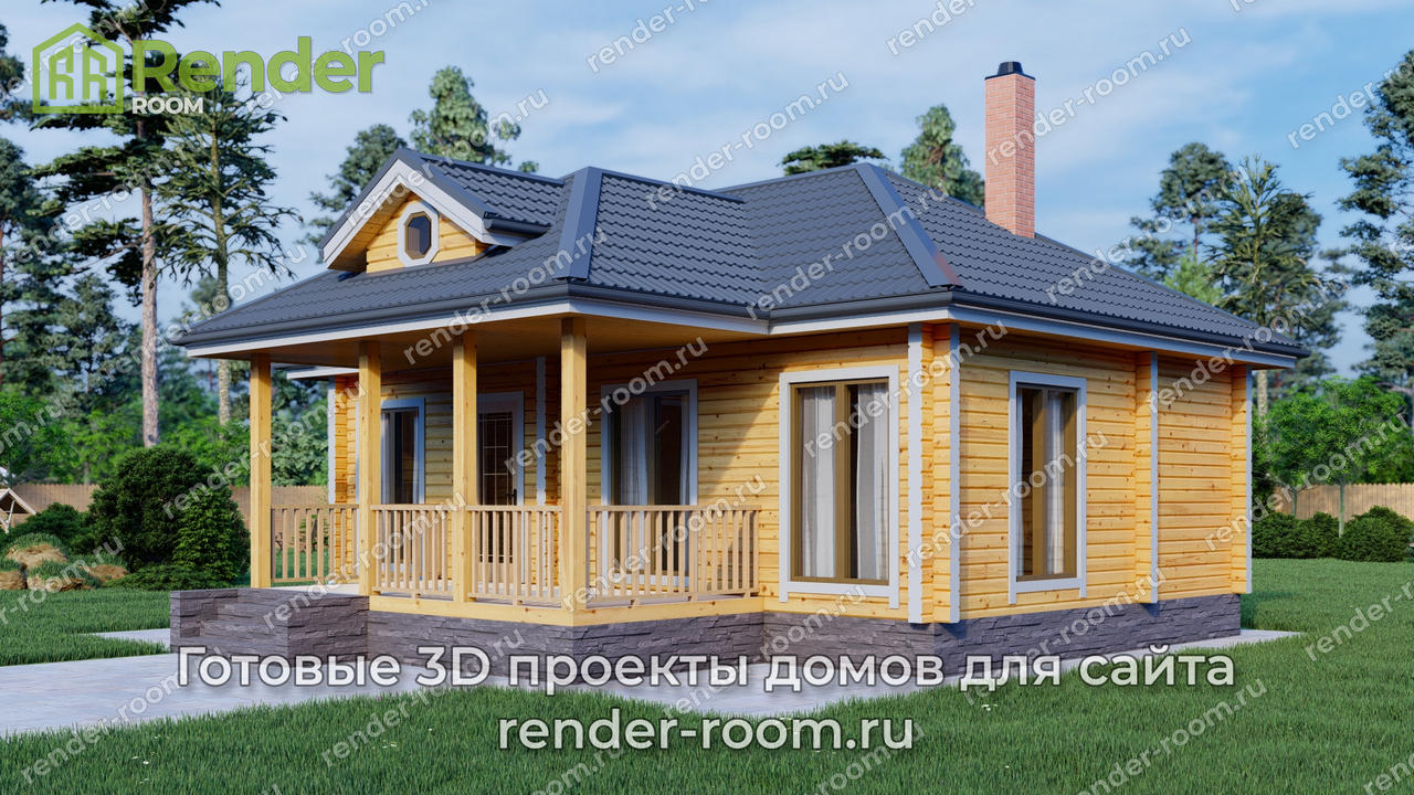 Проект бани из бруса Б-21.