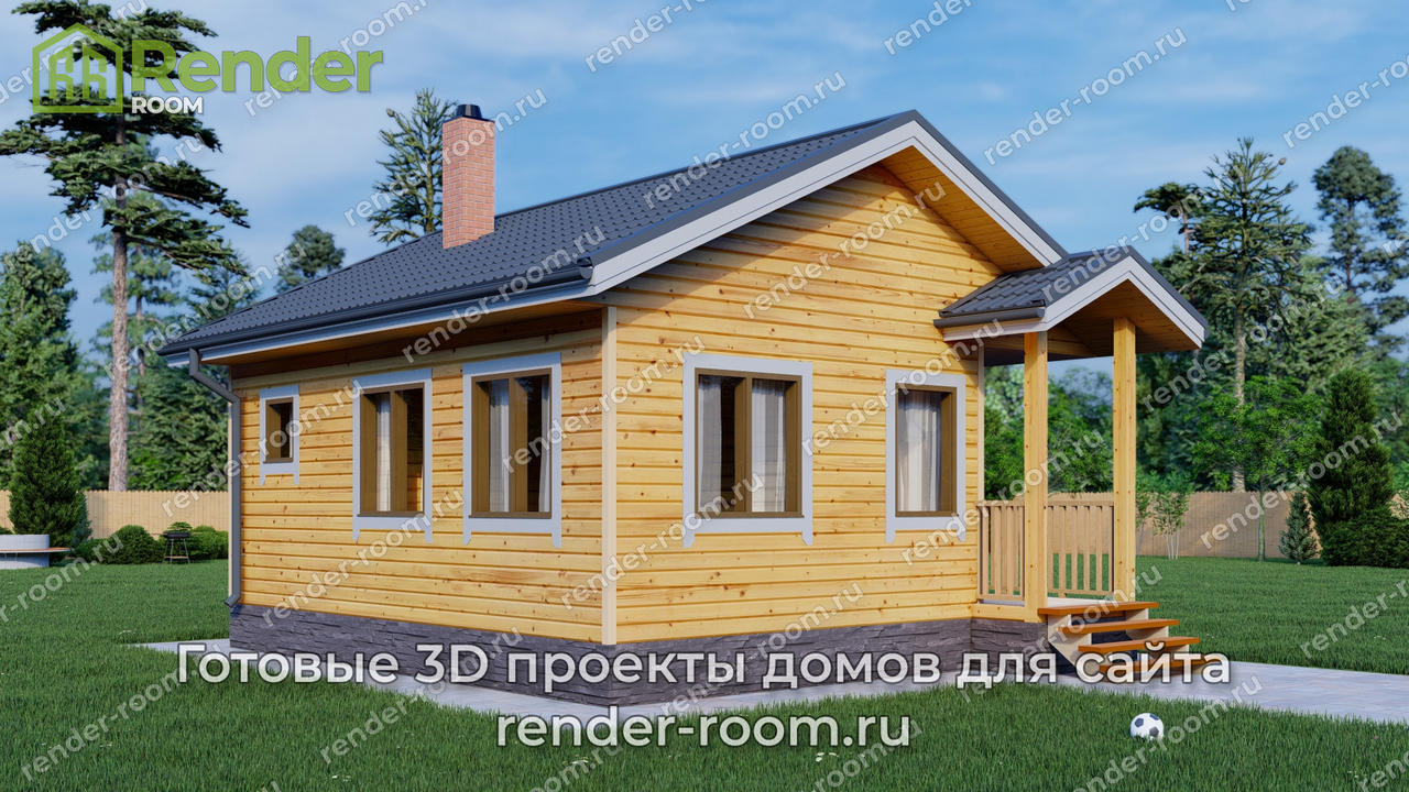 Проект бани из бруса Б-22.