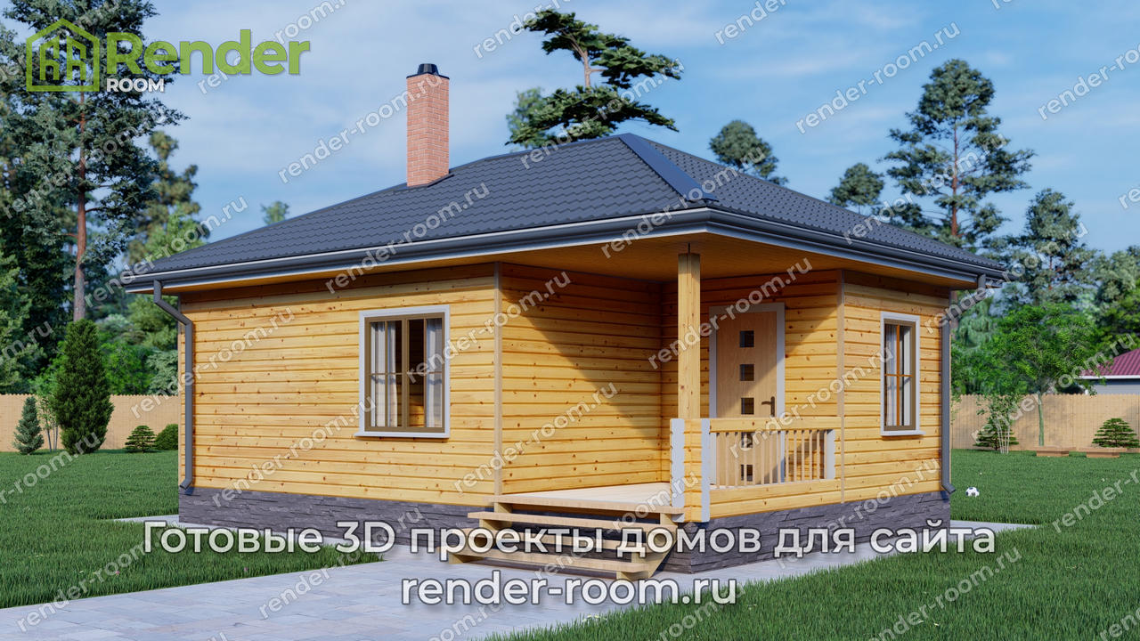 Проект бани из бруса Б-5.